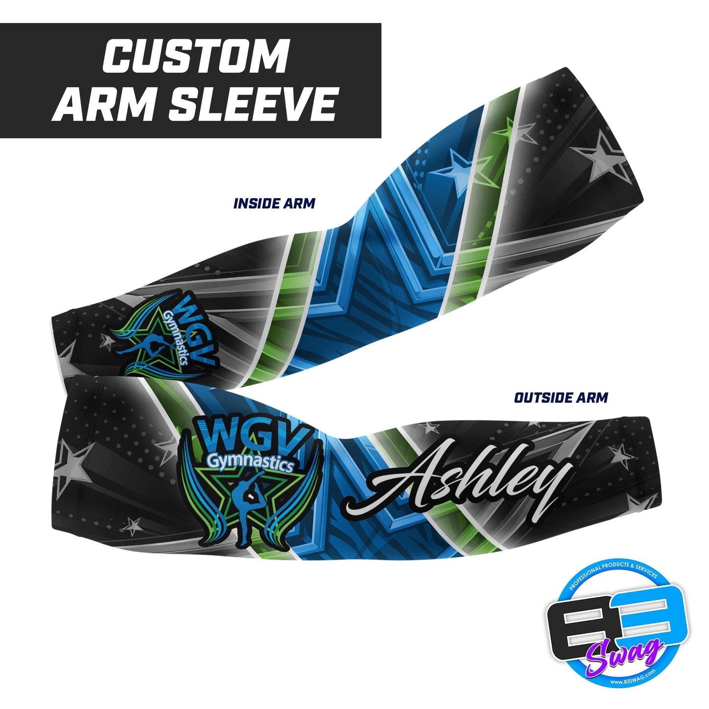 WGV Gymnastics BLACK - Arm Sleeves - 83Swag