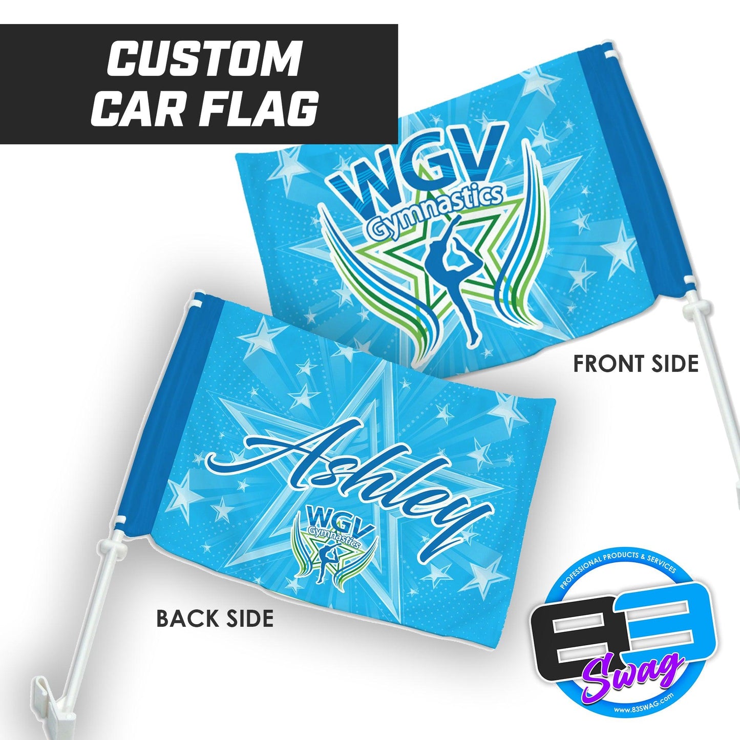 WGV Gymnastics - Car Flag - 83Swag