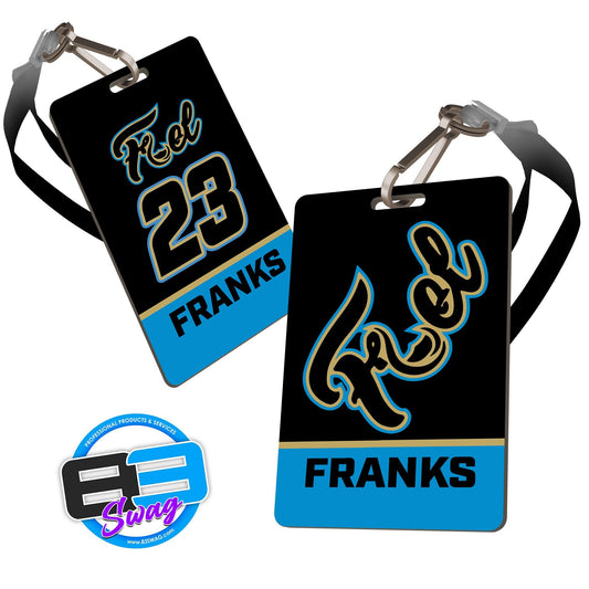 2"x3.5" Metal, Double Sided, Bag Tag w/Lanyard - 83Swag