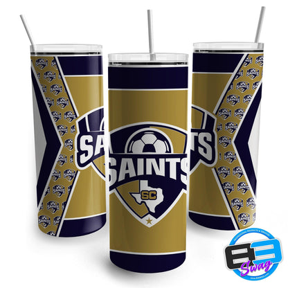 20oz Skinny Tumbler - SC Saints Gold - 83Swag