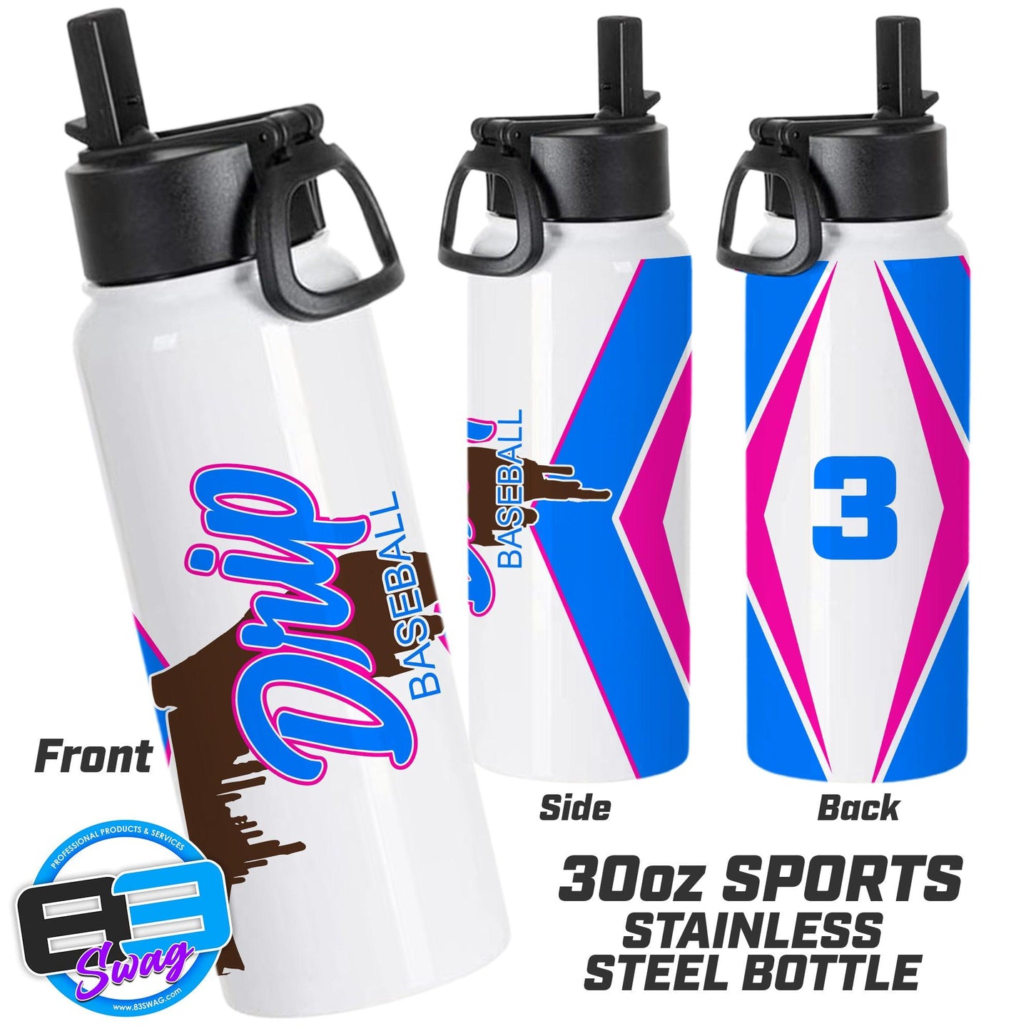 30oz Sports Tumbler - Florida Drip Baseball - 83Swag