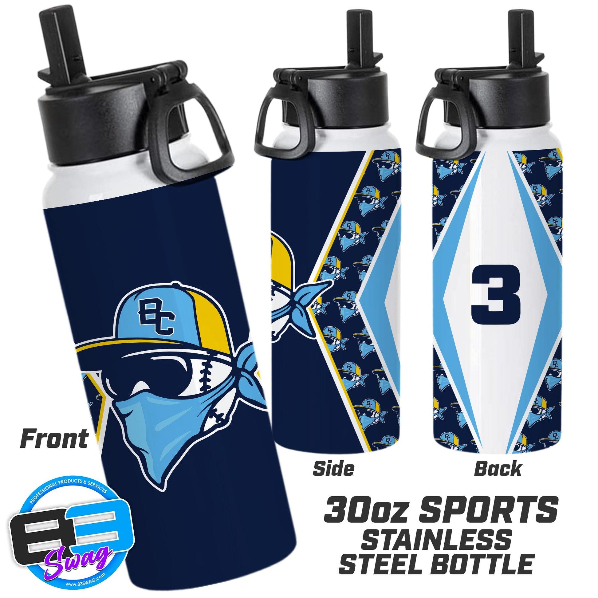 30oz Sports Tumbler - Bold City Bandits - 83Swag