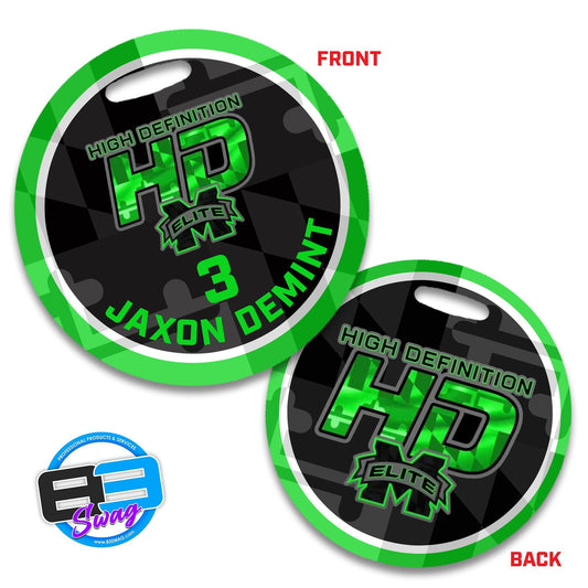 4" Circle Hard Acrylic Bag Tag - High Definition Maryland Elite - 83Swag