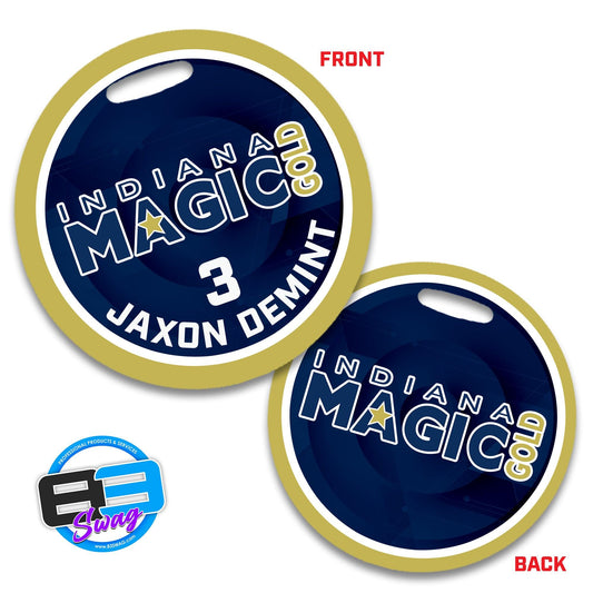 4" Circle Hard Acrylic Bag Tag - Indiana Magic - 83Swag