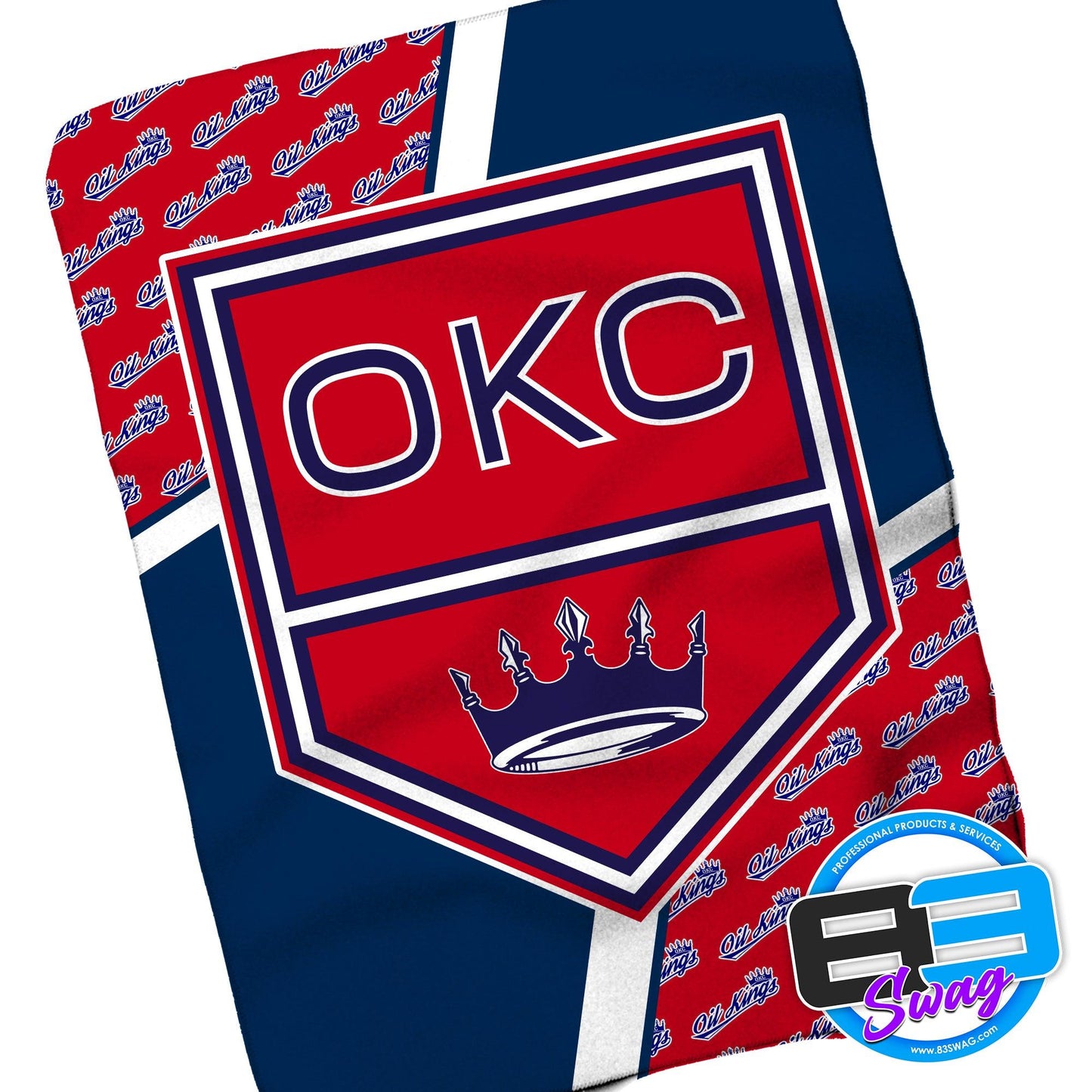 50"x60" Sherpa Fleece Blanket - Oklahoma City Oil Kings - 83Swag