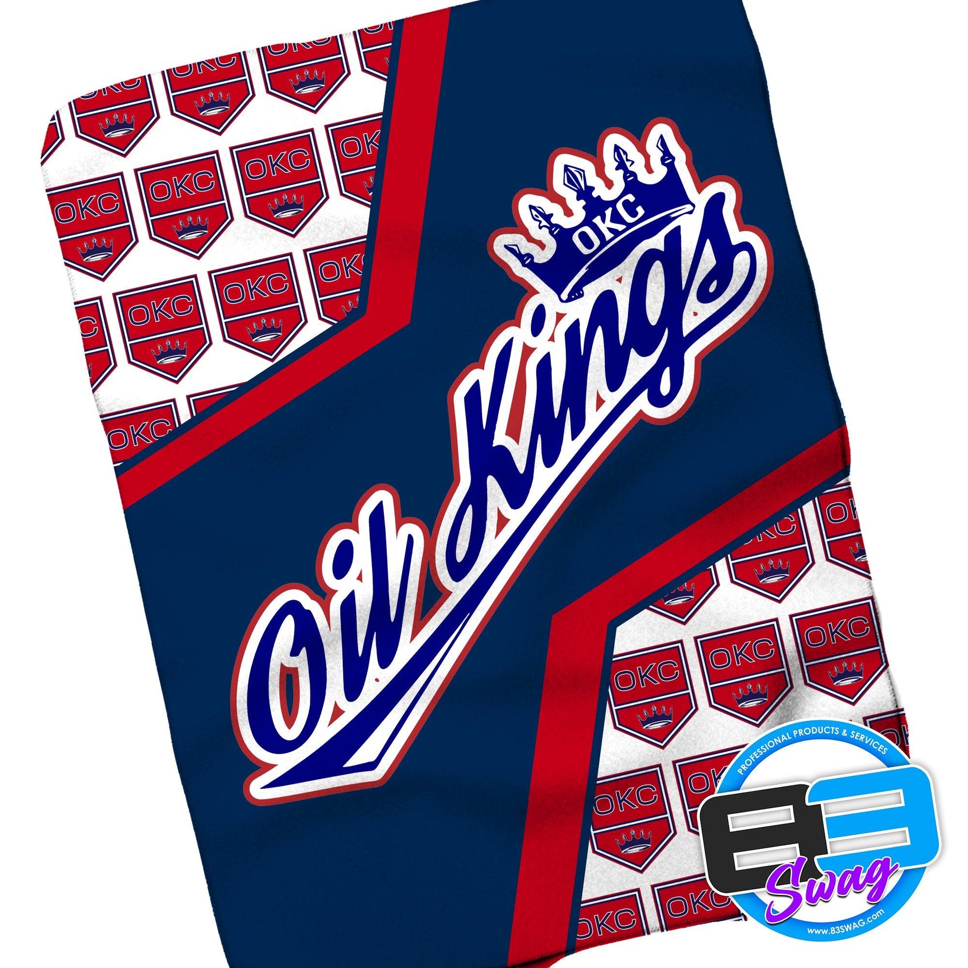 50"x60" Sherpa Fleece Blanket - Oklahoma City Oil Kings - 83Swag