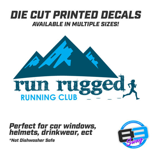 Run Rugged Running Club Logo Vinyl Decal (Multiple Sizes)