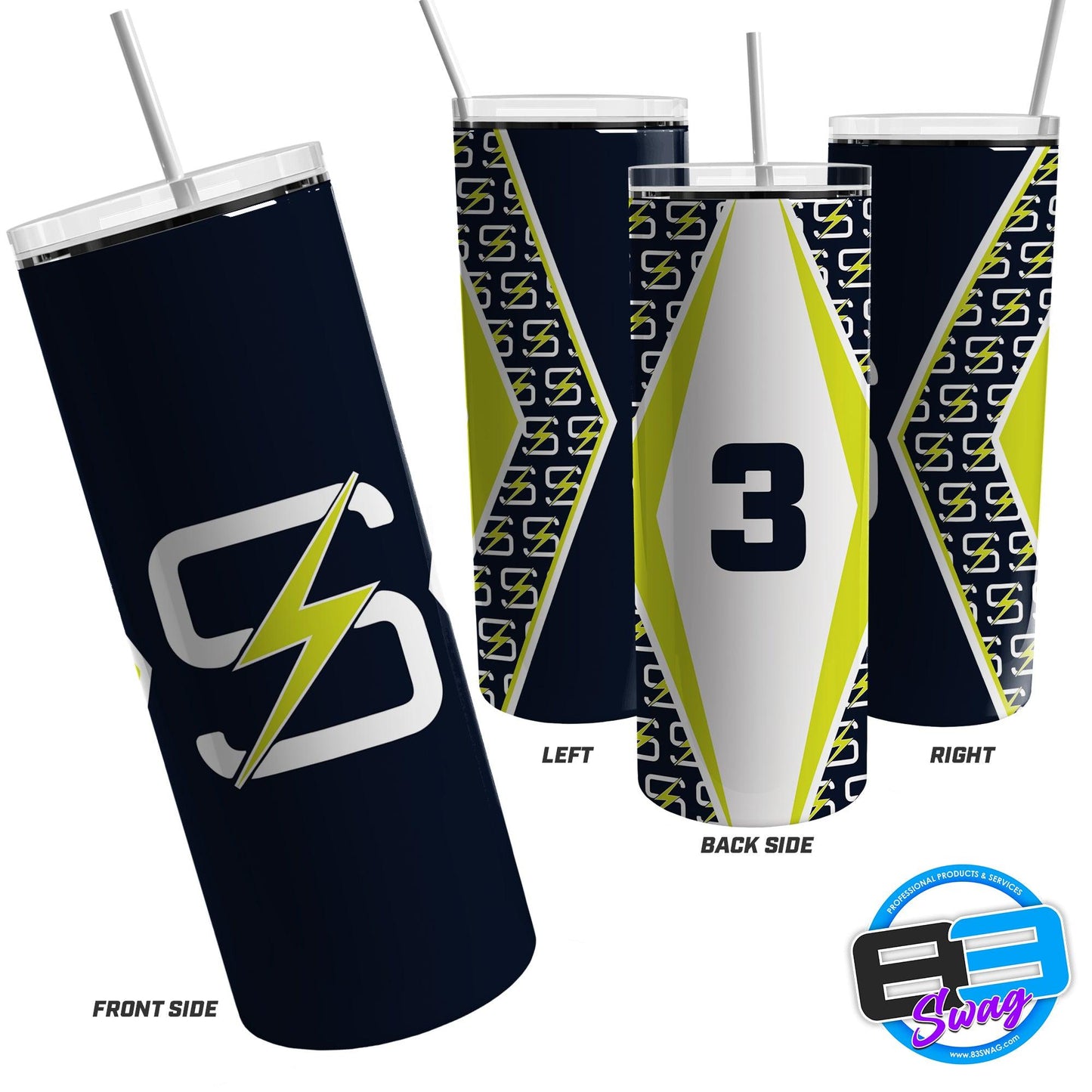 Skinny Tumbler - Surge Baseball - 83Swag