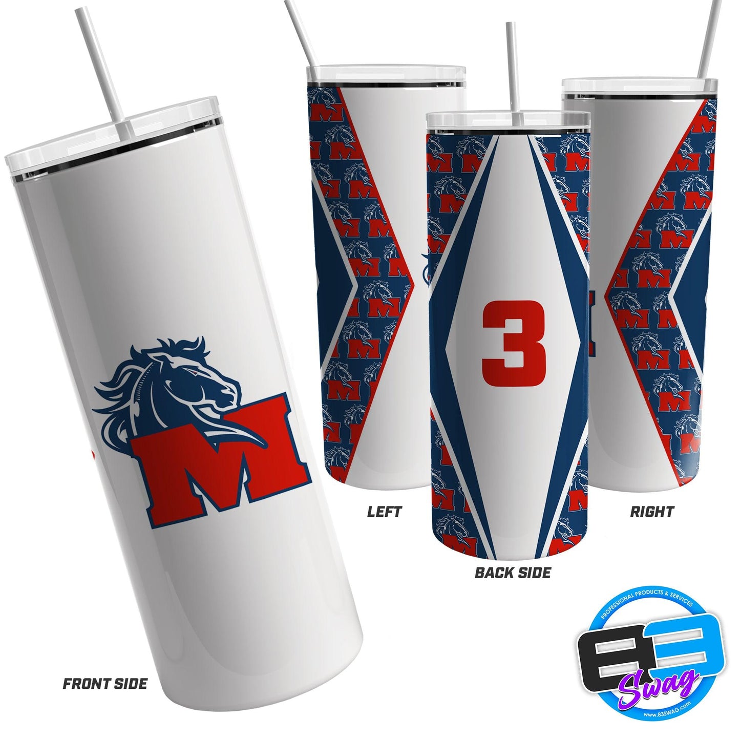 Skinny Tumbler - Indiana Mustangs - 83Swag