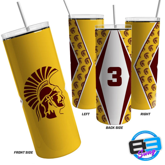 Skinny Tumbler - California PA Trojans - 83Swag