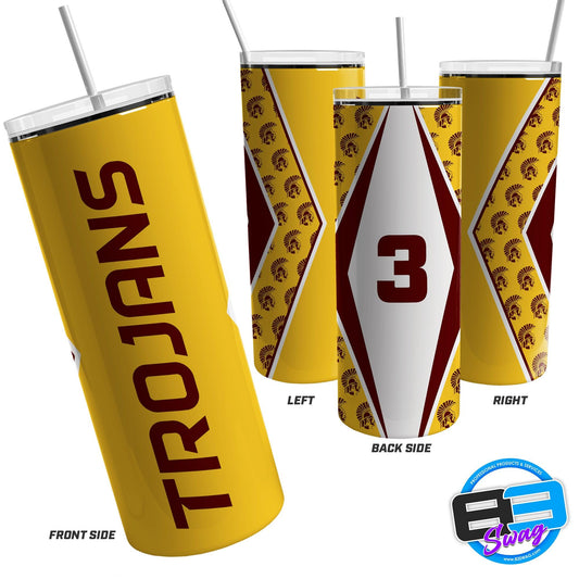 Skinny Tumbler - California PA Trojans - 83Swag