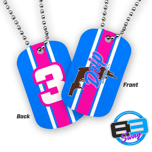 Double Sided Dog Tags - Includes Chain - Florida Drip Baseball - 83Swag