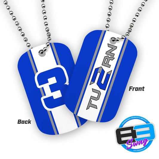 Double Sided Dog Tags - Includes Chain - Turn 2 Softball - 83Swag