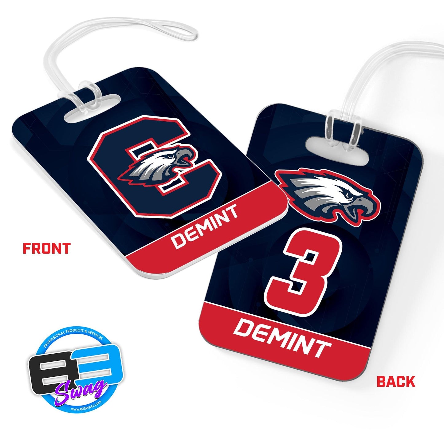 Hard Acrylic Bag Tag - Centennial Eagles - 83Swag