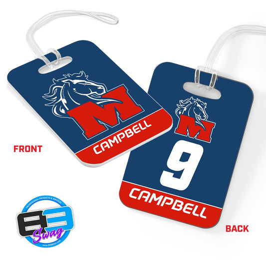 Hard Acrylic Bag Tag - Indiana Mustangs - 83Swag