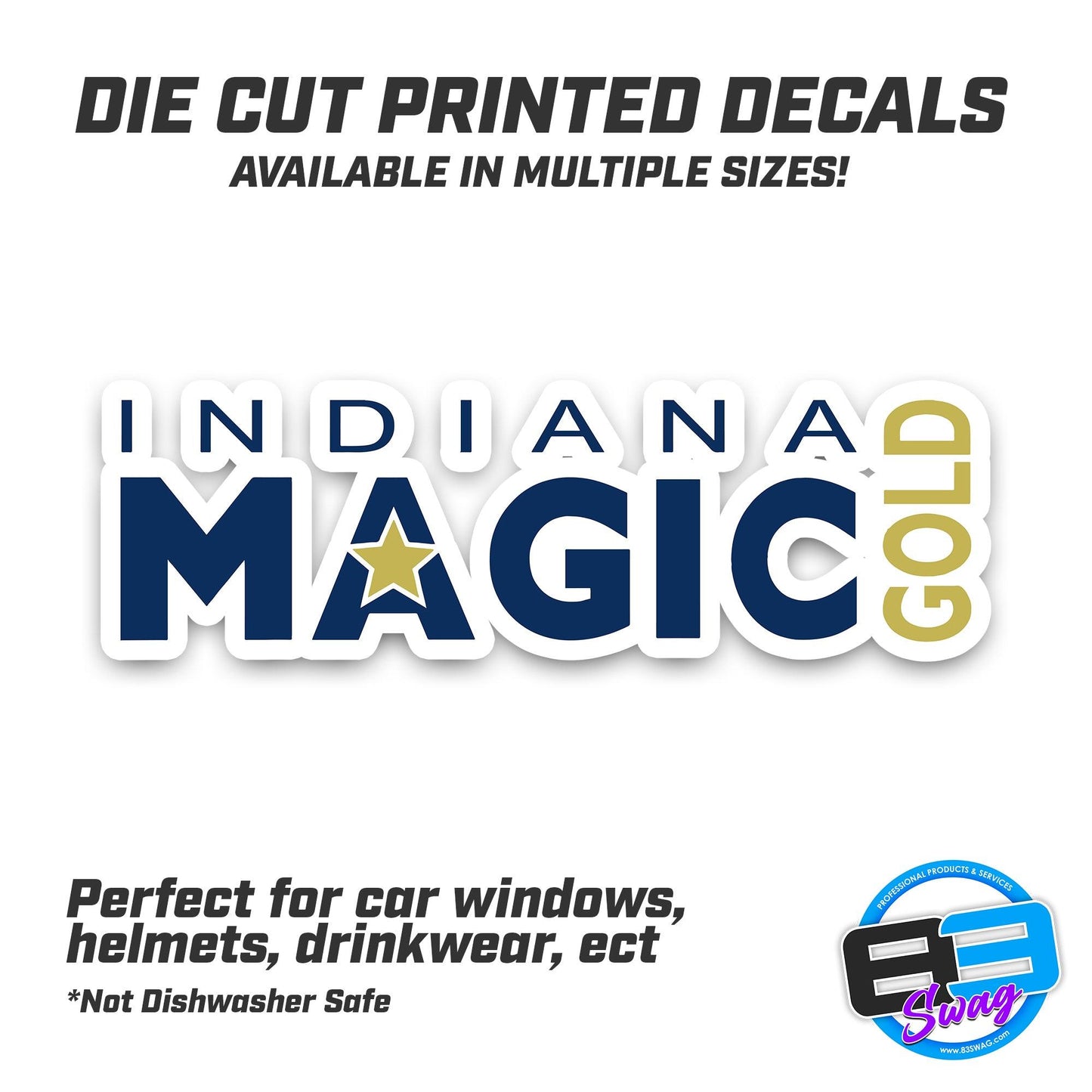 Indiana Magic Logo Vinyl Decal (Multiple Sizes) - 83Swag