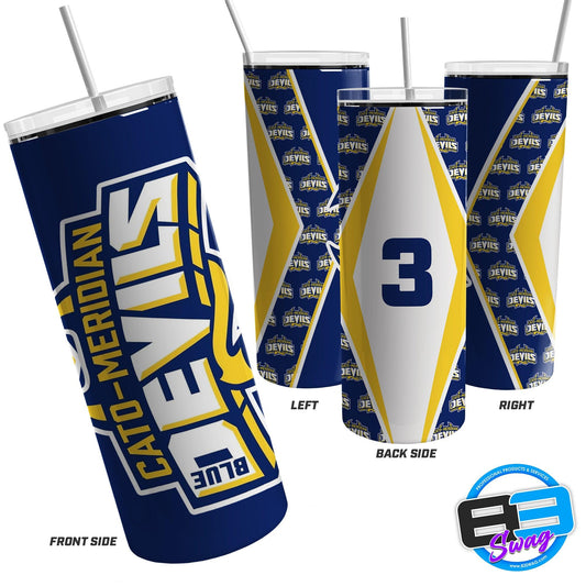 Skinny Tumbler - Cato-Meridian Blue Devils - Blue - 83Swag