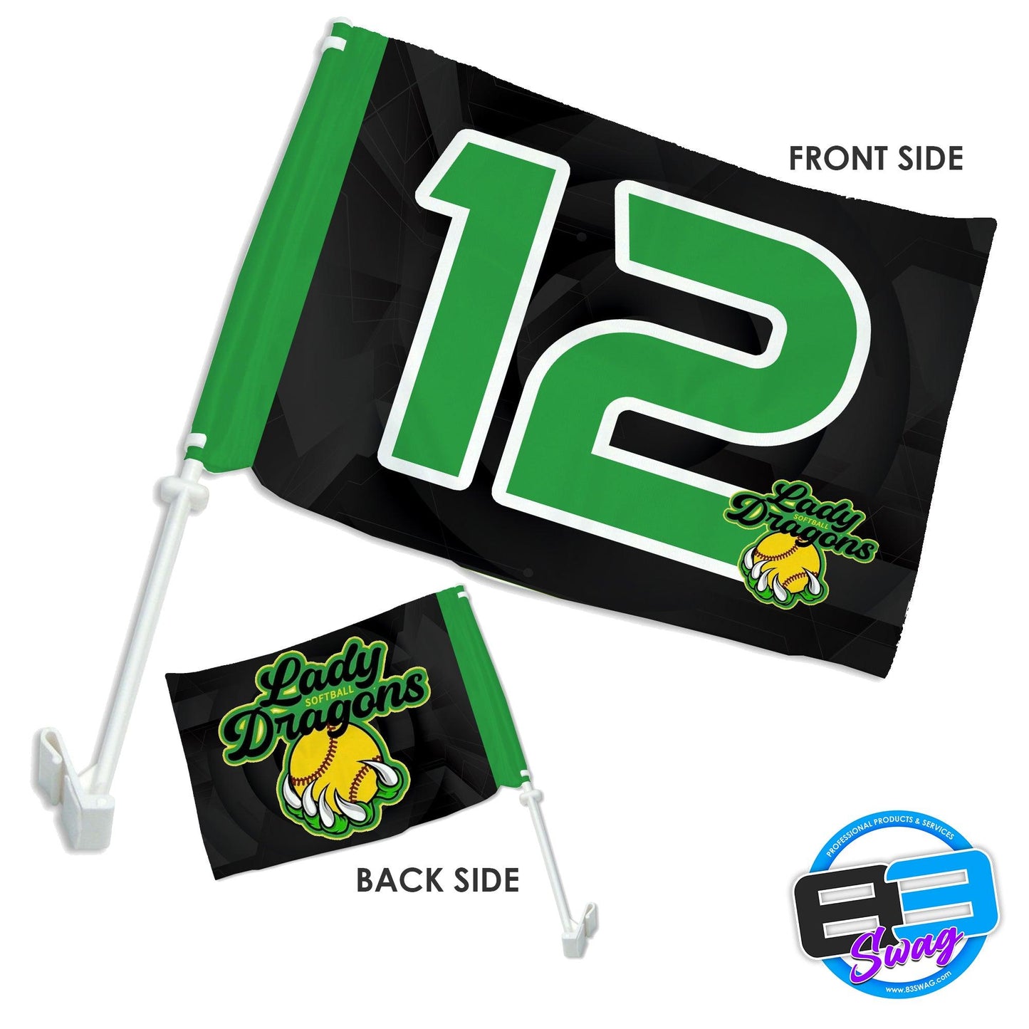 Team Car Flag - Lady Dragons - 83Swag