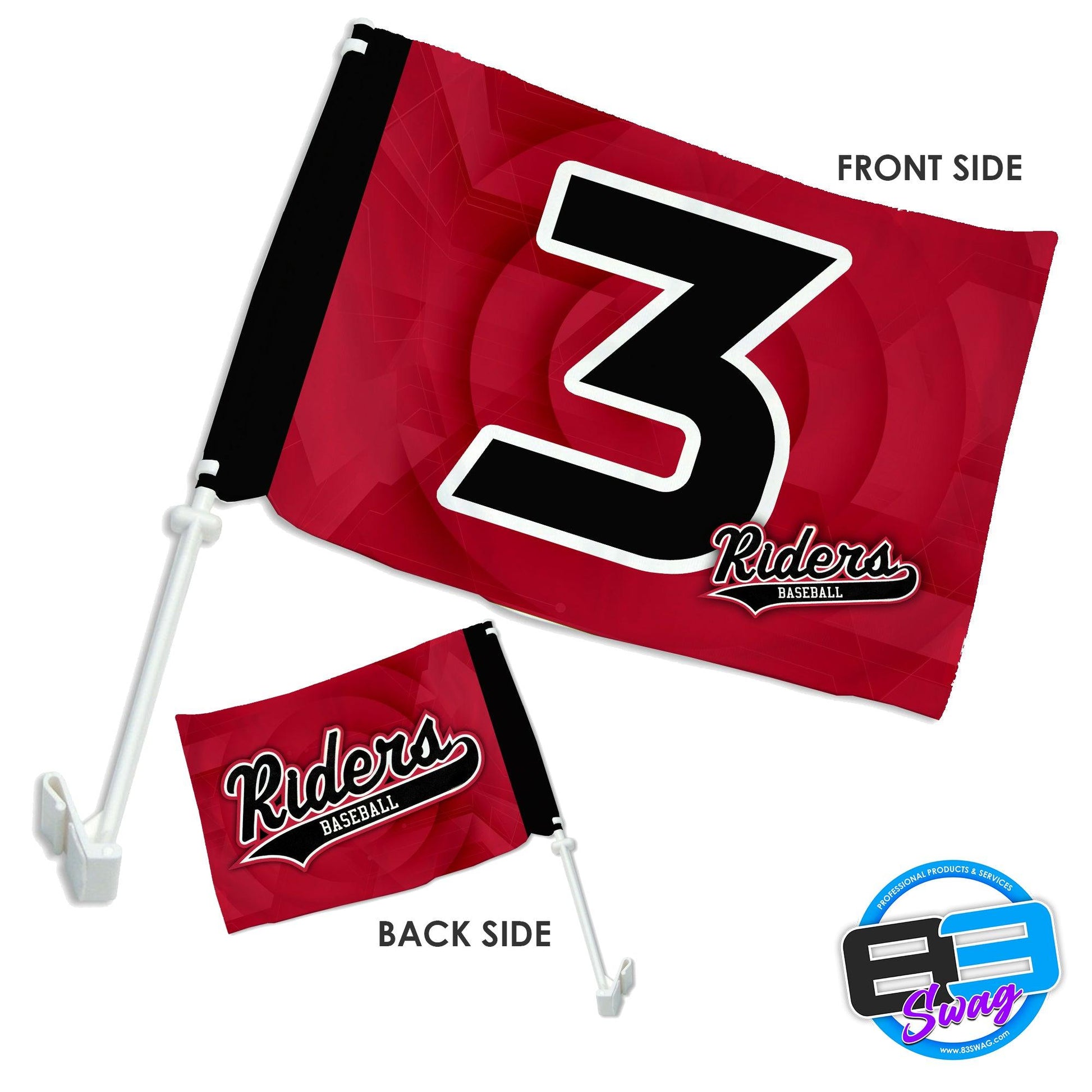 Team Car Flag - Riders Baseball - 83Swag